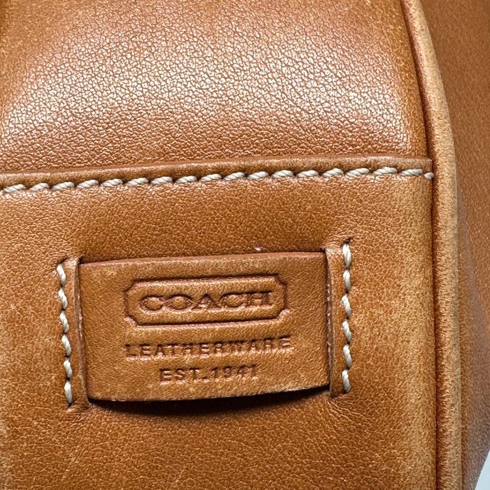 Vintage Coach Mahogany Crescent Shoulder Bag Tanned Leather G25-7592 - Picture 16 of 16